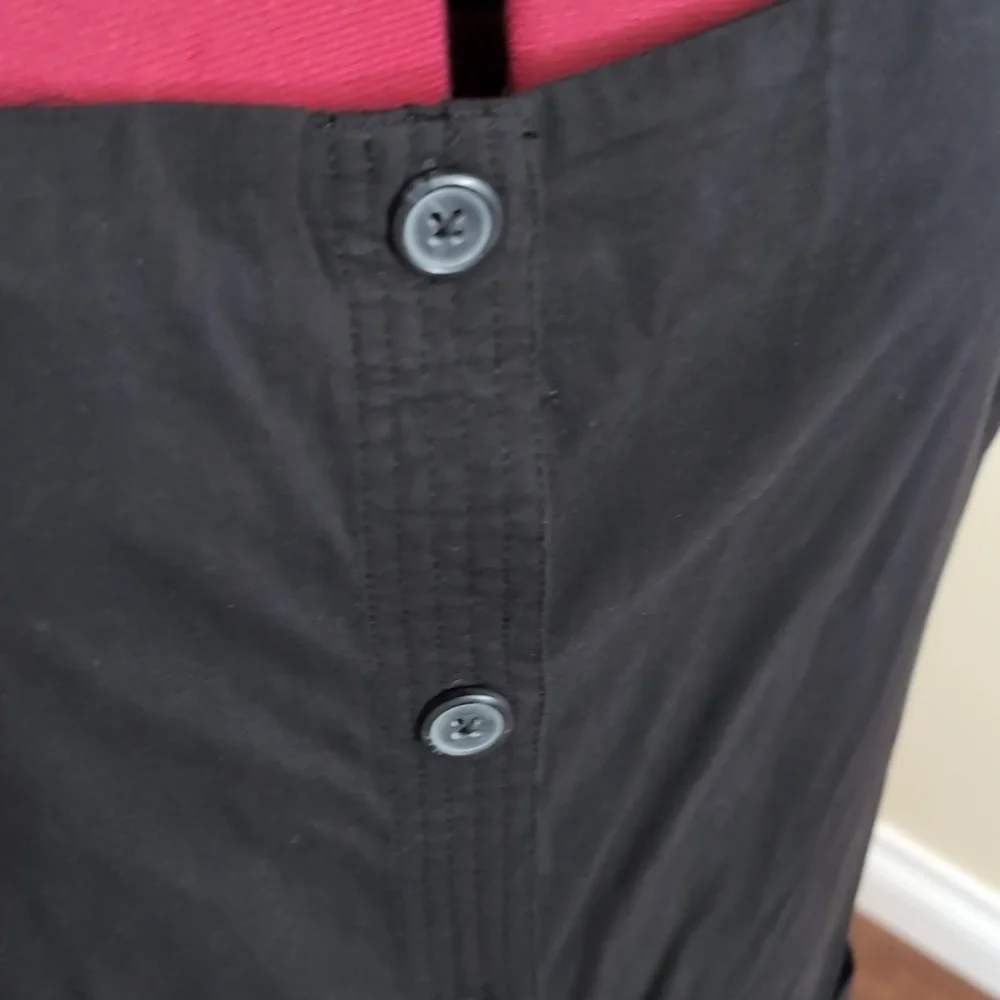 Joe Fresh| NWT Black Button Down Midi Dress Cotton Blend - Picture 6 of 15